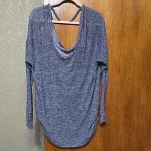 Maurices Heathered Blue Long Sleeve Top